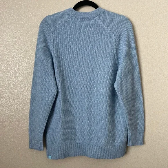 Lululemon Sweater Mens XS Blue Textured Knit Crewneck Coolmax Pullover M3ENFS - Picture 8 of 11